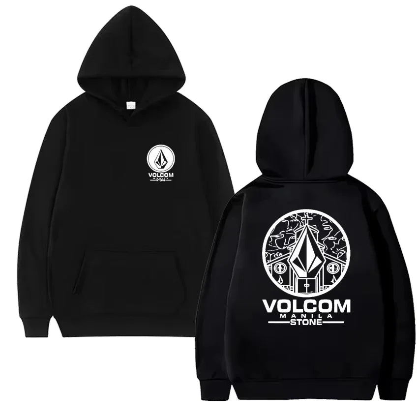 New Fashion Hoodie Women and Man Hoody Volcom Stone Double-sided Casual Graphic Sports Tops Breathable Streetwear Clothing
