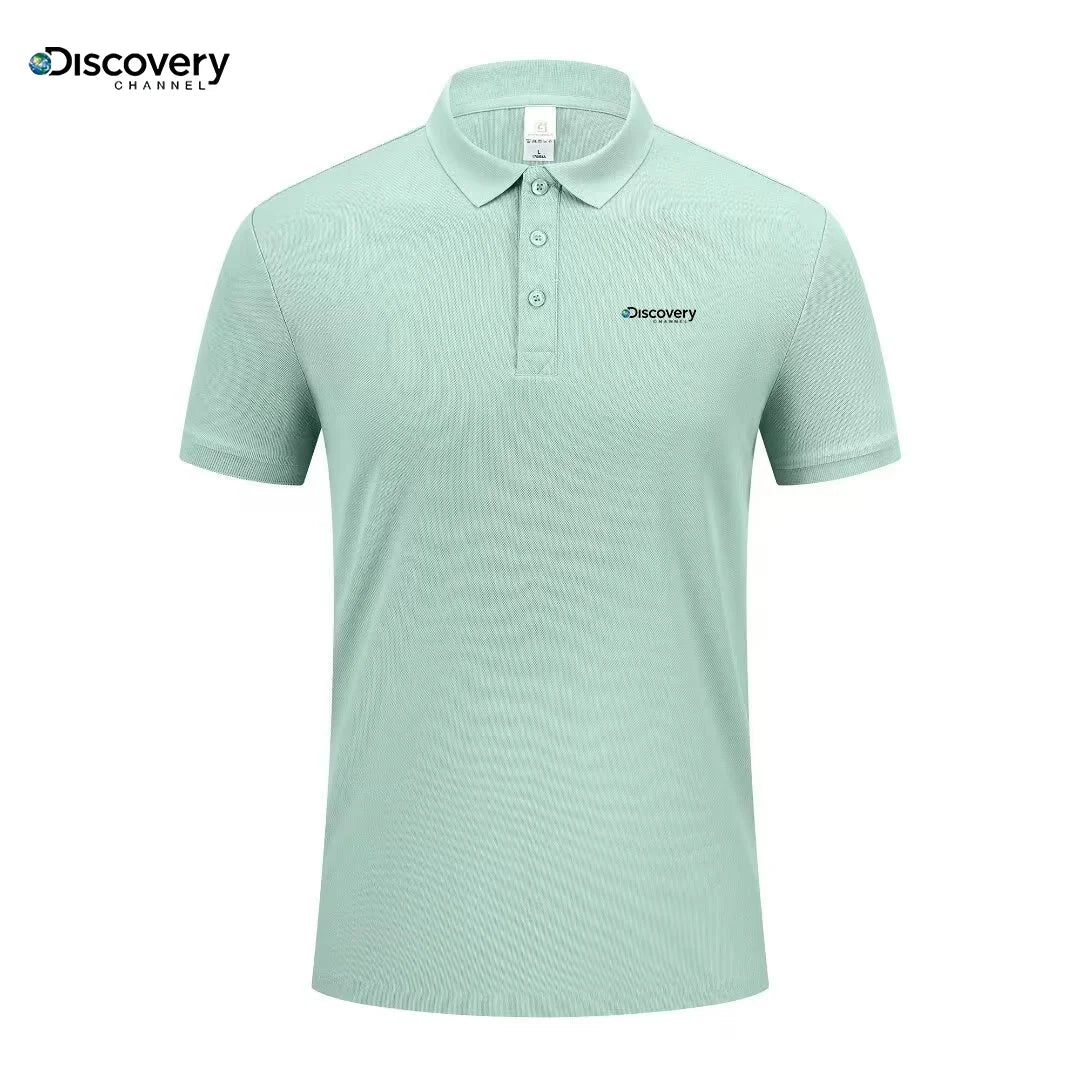 Fashionable printed men's short sleeved high-end brand polo shirt comfortable and breathable top summer casual fashion T-shirt
