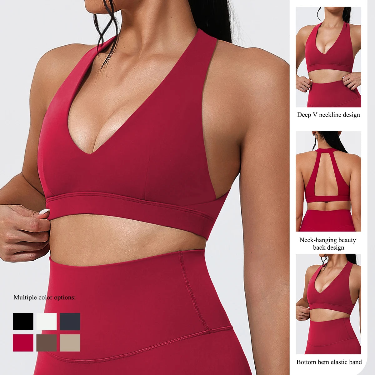 Hearuisavy Summer Women Sports Bra Pilates Yoga Bra Gym Underwear Running Shock Proof Breathable Quick-Dry Fitness Top For Girls - ATFH