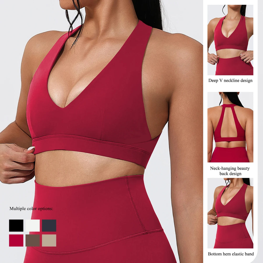 Hearuisavy Summer Women Sports Bra Pilates Yoga Bra Gym Underwear Running Shock Proof Breathable Quick-Dry Fitness Top For Girls - ATFH