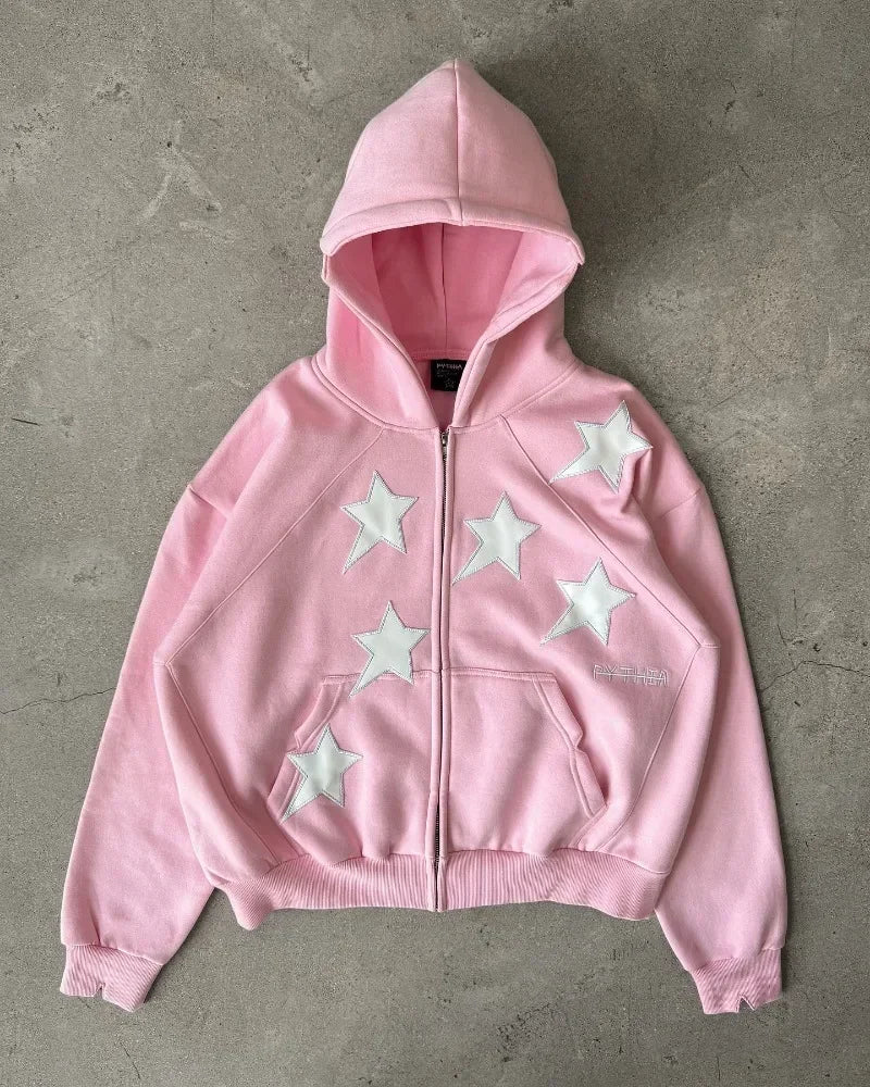 2025 American Fashion New Letter Embroidery Patch Super Sports Hoodie Women Y2K Gothic Hip Hop Popular Casual Joker Sweater Tops