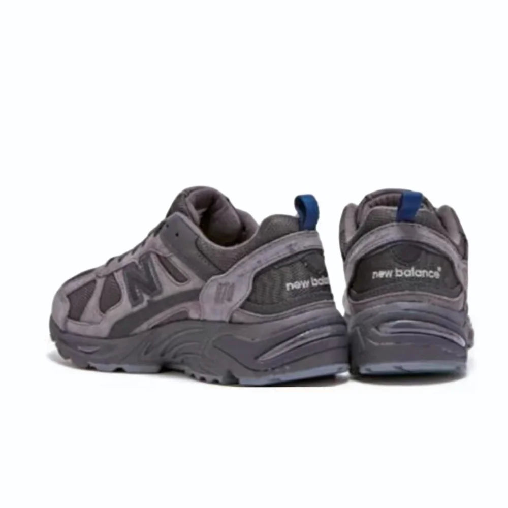 New Balance NB878 Mesh and Suede Non-Slip, Durable Lace-Up Low-Top Casual Shoes for Men and Women, Dark Gray CM878MB1