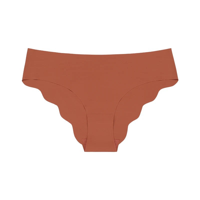 Hot Sale New Design Laser Cut Ladies Low Waist No Trace Panty Women Comfortable Ice Silk Invisible Seamless Panties
