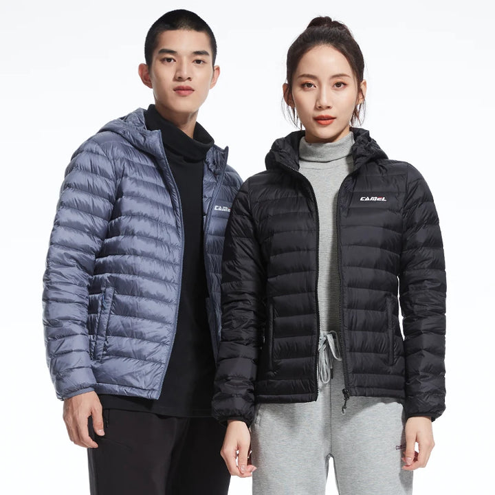 GOLDEN CAMEL Down Jackets Men and Women Winter Coats Lightweight Trendy Fleece Hiking Jackets for Men 2024 Winter New Clothing