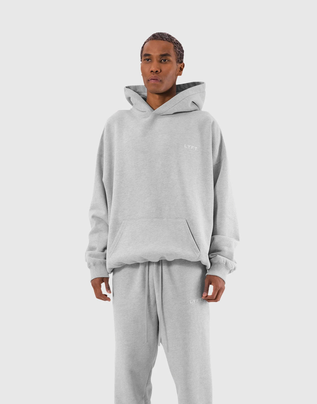 GYM Oversize Sweat Hoodie - Grey – LÝFT Graphic Printing High-end Luxury Unisex Style Both of Men and Women