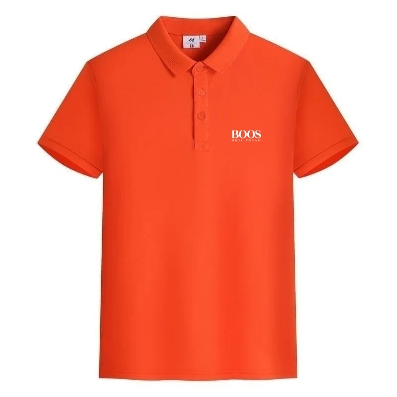 New men's high-quality short sleeved polo shirt, summer fashion, casual, comfortable, breathable and cool top