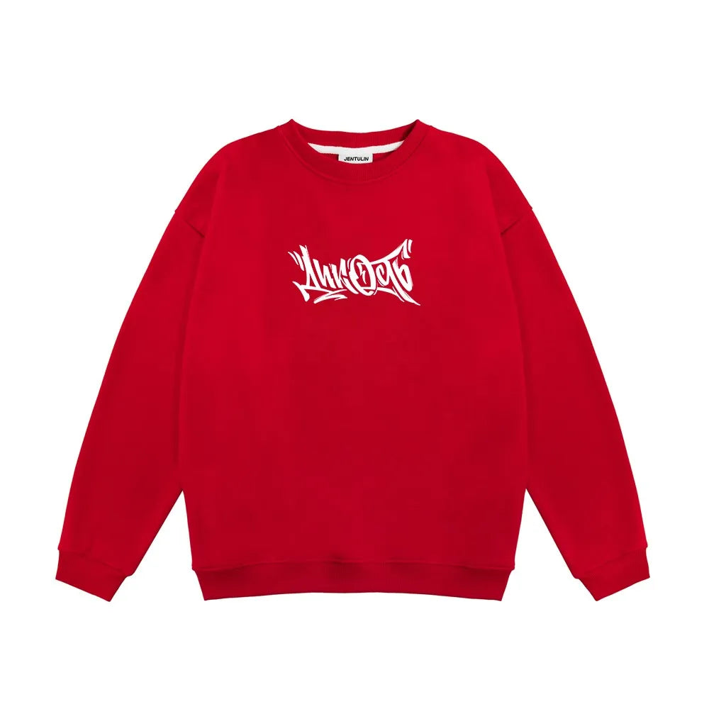 Y2K Hoodies Men Harajuku Hip Hop Graphic Print Loose Sweatshirts Letter Punk Rock Goth Clothes Top Goth Pants Streetwear - ATFH