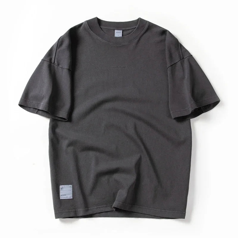 New Summer Men's t-shirt Cotton Solid T shirt Men Causal O-neck Basic tshirt Male High Quality Classical tops ATFH
