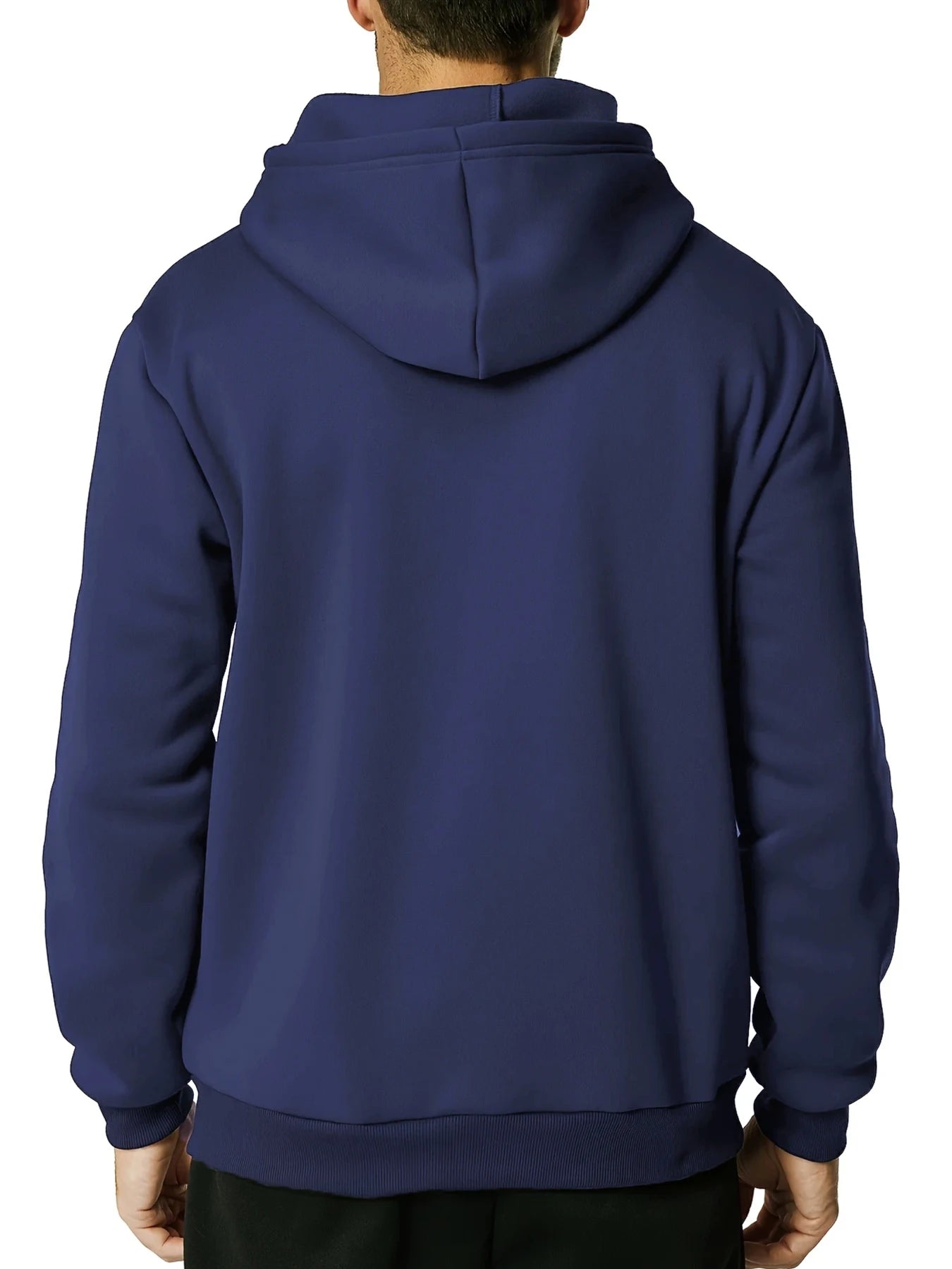 Men's casual sports zipper Hooded Jacket solid color Hooded Sweatshirts Men's Cardigan coat Casual Male Jacket Sportwear - ATFH