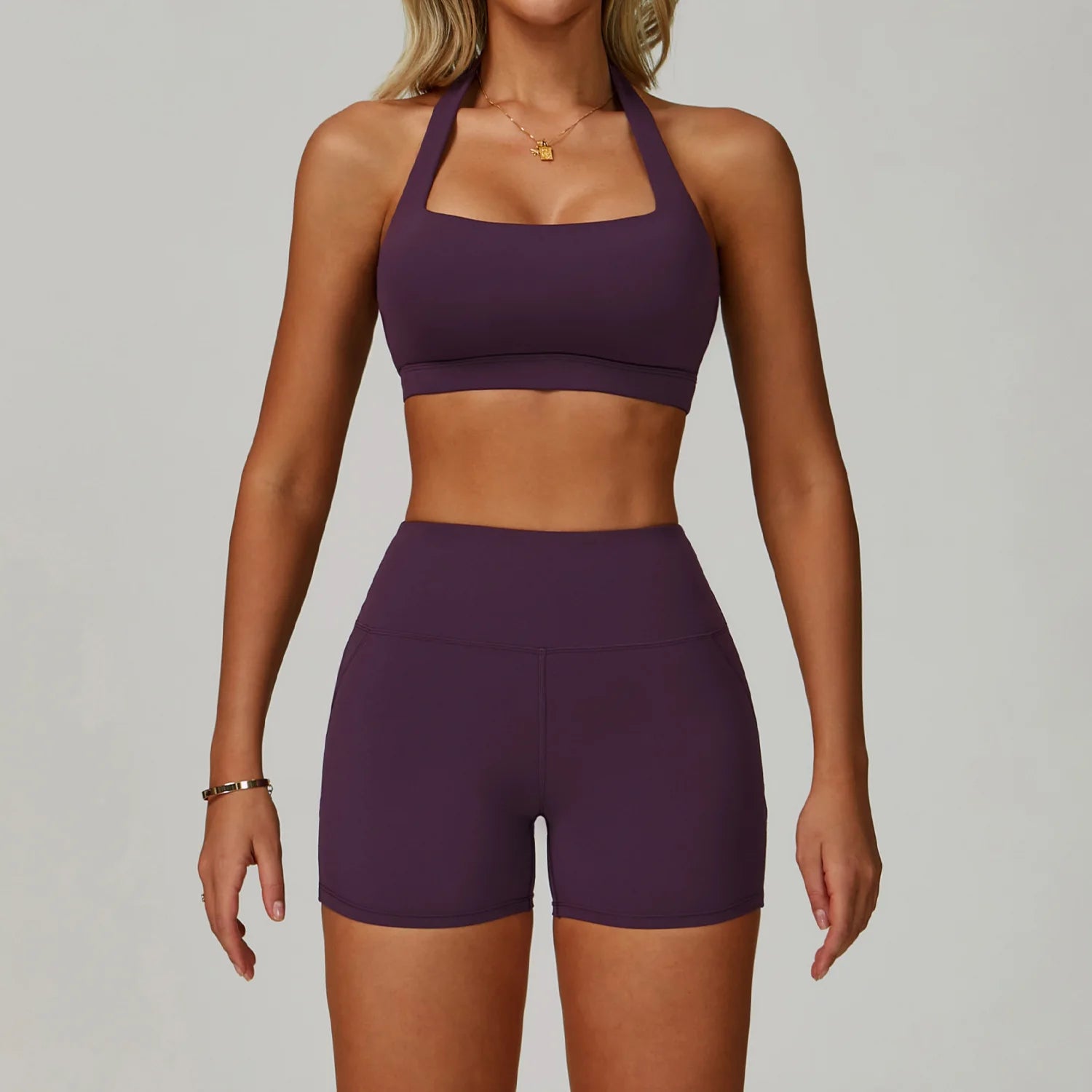 2 Piece Set Women's Tracksuit Fitness Clothes Yoga Sets Sportswear Workout Bra High Waist Leggings Set Gym Clothing Sports Suits - ATFH