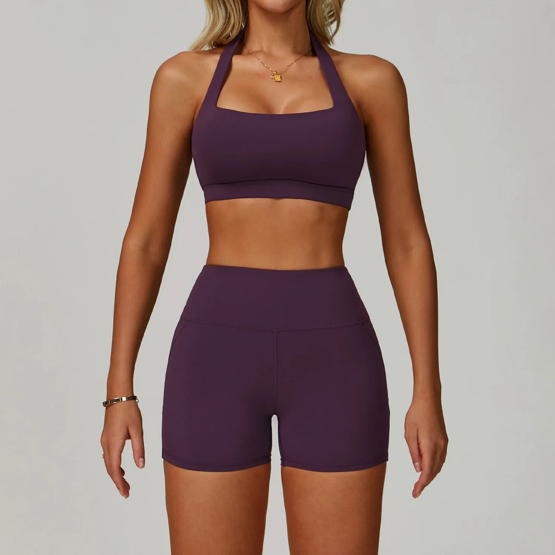 2 Piece Set Women's Tracksuit Fitness Clothes Yoga Sets Sportswear Workout Bra High Waist Leggings Set Gym Clothing Sports Suits - ATFH