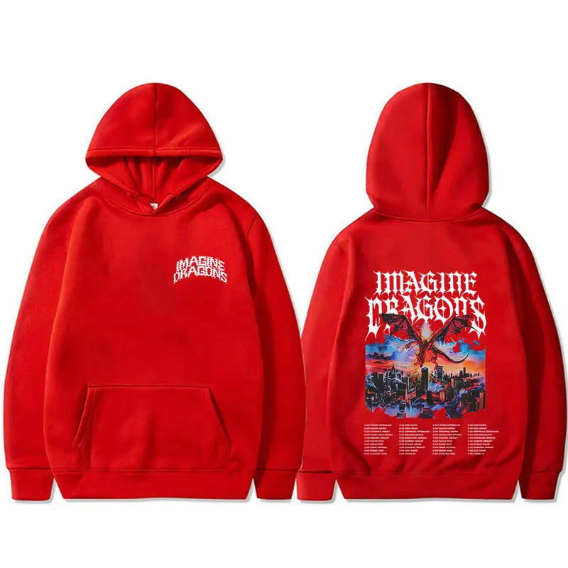 Imagine Dragons Band Loom World Tour 2026 Hoodie Men Women Rock Punk Gothic Streetwear Male Casual Oversized Pullover Hoodies - ATFH