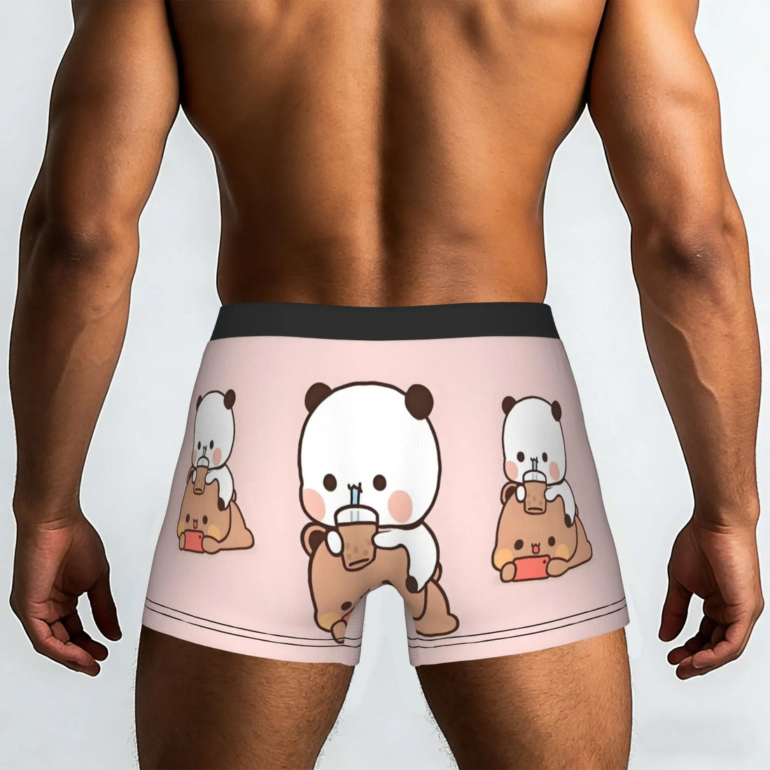 Anime Panda Bubu Dudu Peach And Goma  Boxers Shorts Men Bear Cartoon  Briefs Underwear Funny Underpants