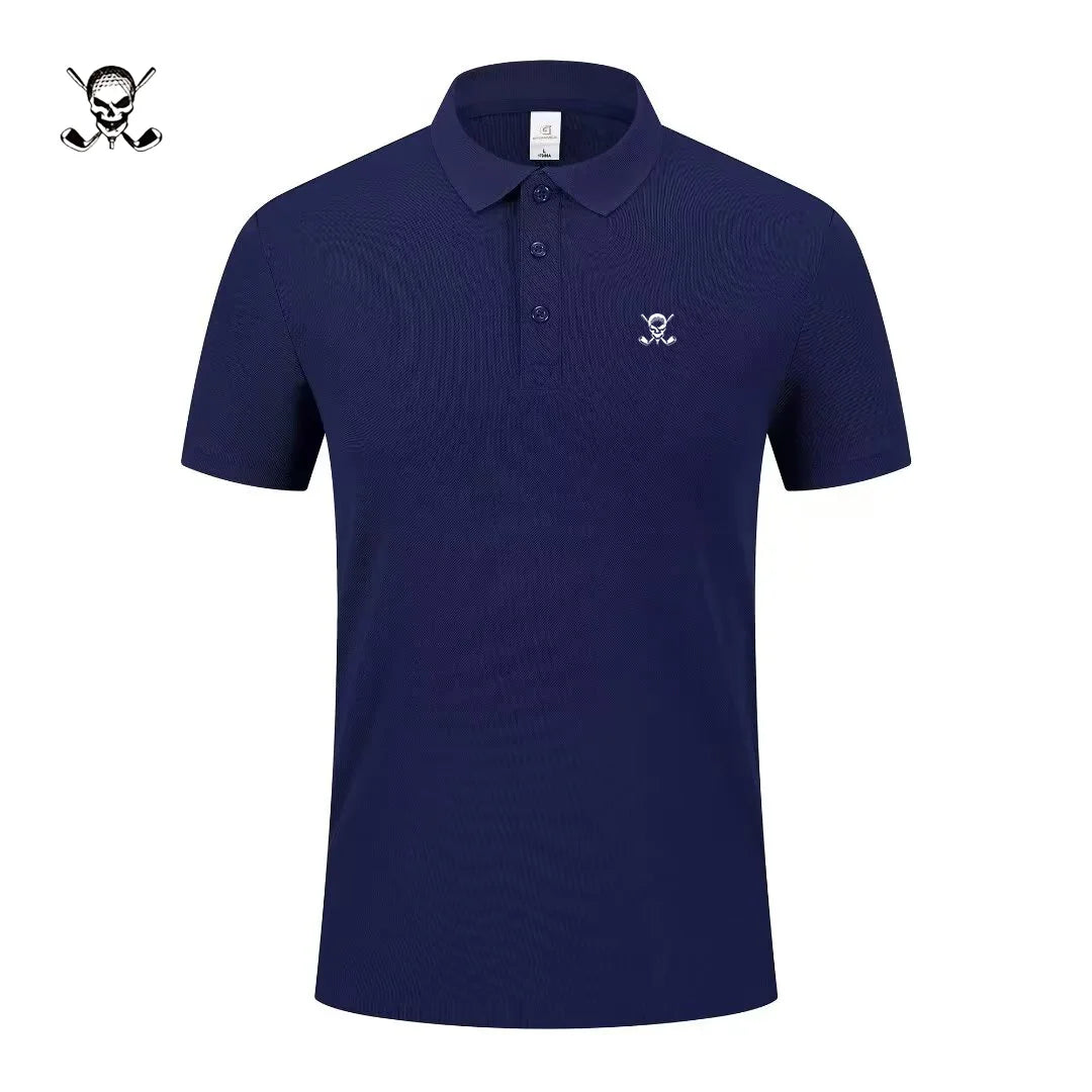 Fashion brand polo shirt short sleeved men's printed design top summer new comfortable breathable high-end casual lapel T-shirt