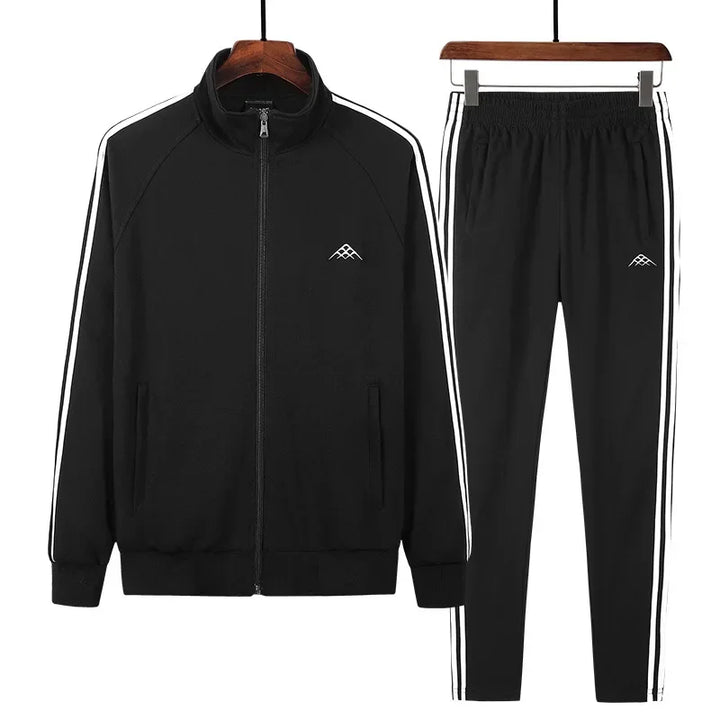High Quality Cotton Mens Set Autumn Winter New Casual Male Tracksuit Jogger Sweatpants Sets Fashion Men Clothing Plus Size - ATFH