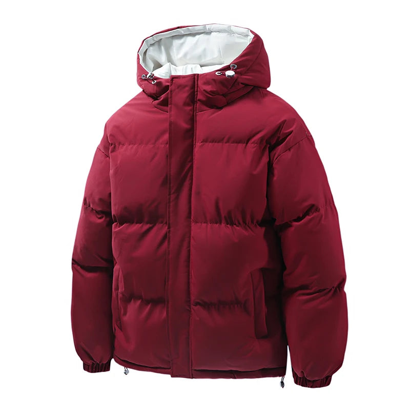 Winter Men Parkas Thick Warm Jacket Hooded Quilted Jacket Down Jacket Casual Cotton-Padded Puffer Coat Unisex Outwear
