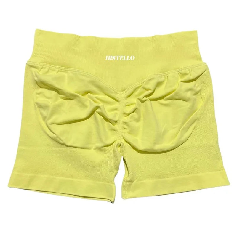 HISTELLO Sports Shorts Df Substitute High Waist Women Yoga Workout Short Seamless Leggings Stretch Fitness Running Gym Shorts Tahsi Fashion House