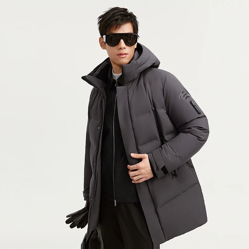 BOSIDENG High Tech Windstopper Mens Winter Parka RECCO System 800 Goose Down Insulated Jacket Waterproof Outdoor Snow Mountain