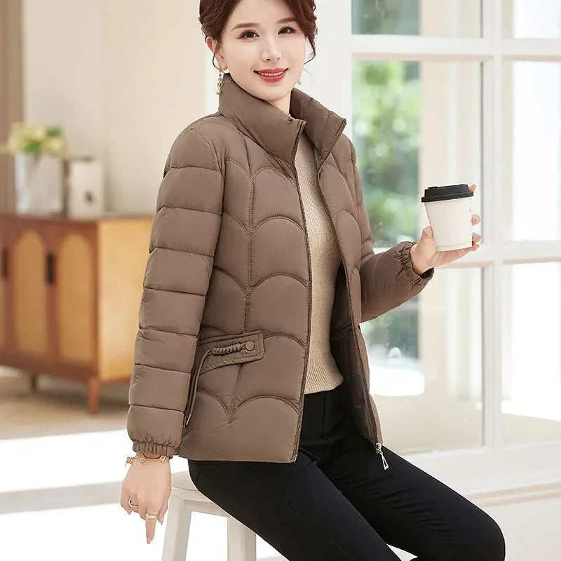 Down Cotton-Padded Jacket Women's Short Overcoat Winter New Fashion Thick Warm Parka Coat Loose Chic Cotton-Padded Jacket ATFH
