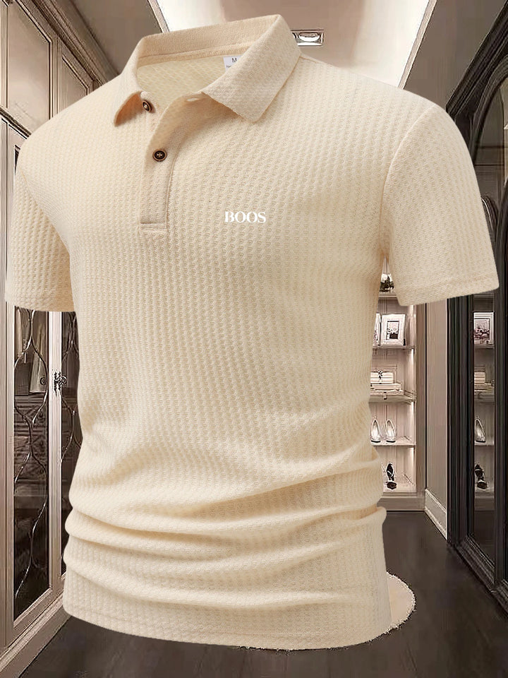 Short sleeved polo shirt men's spring and summer new T-shirt casual minimalist top