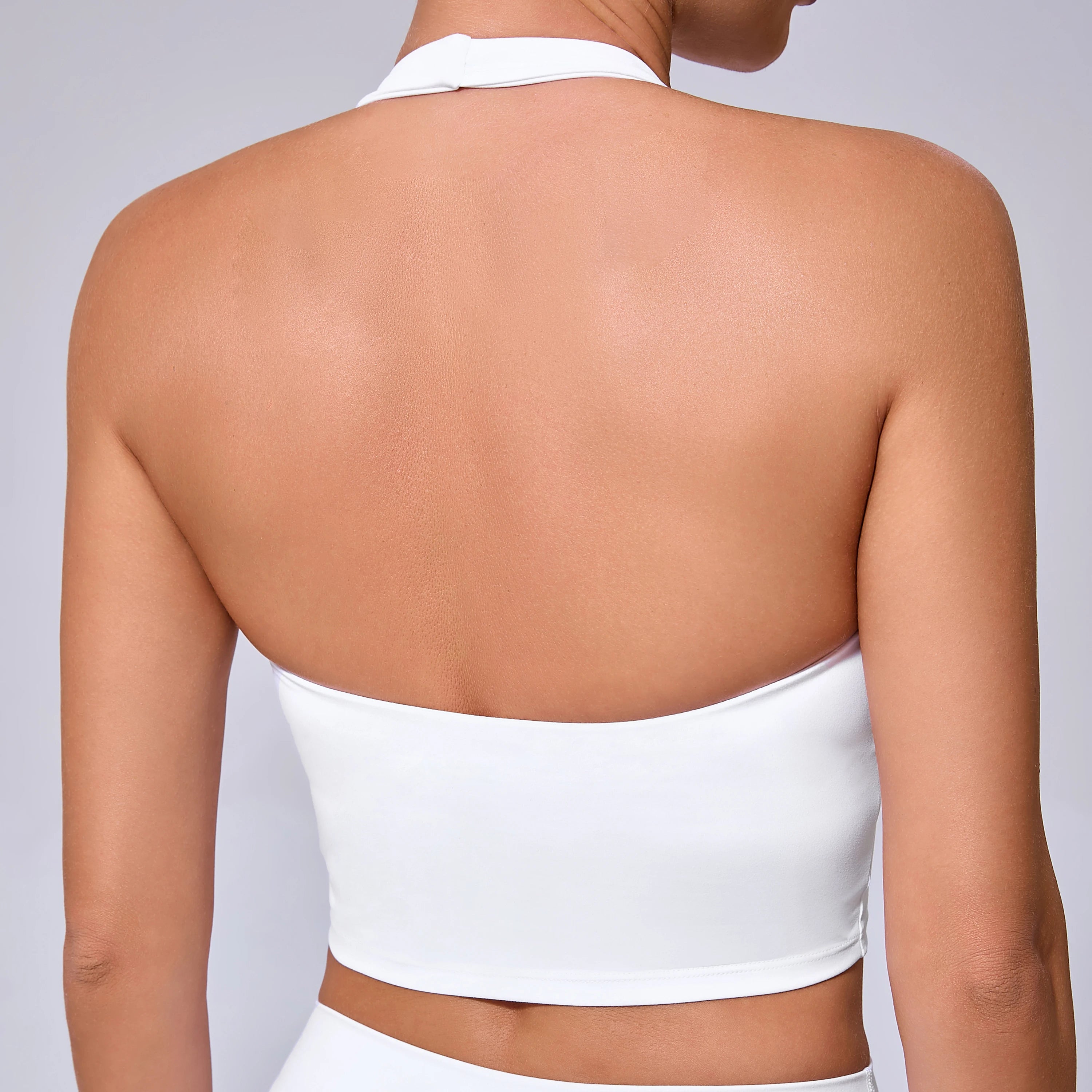 Ladies Sports Bra Sexy Hanging Neck High Support Impact Yoga Underwear Running Fitness Gym Push Up Workout Bra Padded Bralette - ATFH