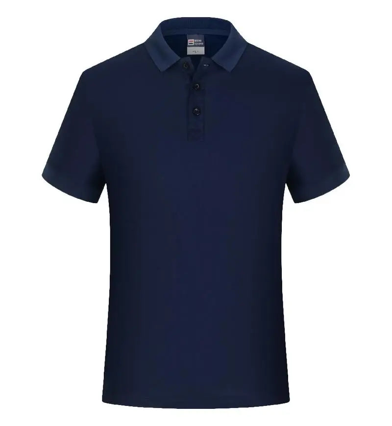 Custom Logo Embroidery Printing Mens Shirts Cotton Short-Sleeved Polo Shirts Summer Lapel T-shirt Business Men Women Tops Shirt