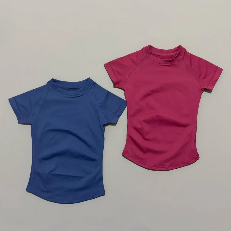 HISTELLO Sport Short Sleeve Top Seamless Yoga Leotard Clothing Women Running Sports T Shirt Workout Shirts Fitness Sports Vest - ATFH