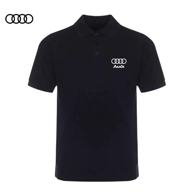 Audi Fan Gift Summer Polo Shirt Trendy New Cotton Men's and Women's Y2K Loose Casual Short Sleeved Top