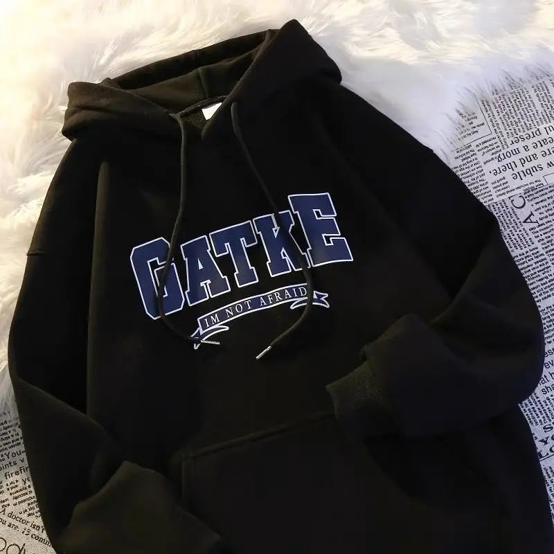 Autumn Winter Men Women Sweatshirt Print Hooded Pullovers Korean Fashion Loose Casual Hoodies Fleece Pullover Women Clothing
﻿ - ATFH