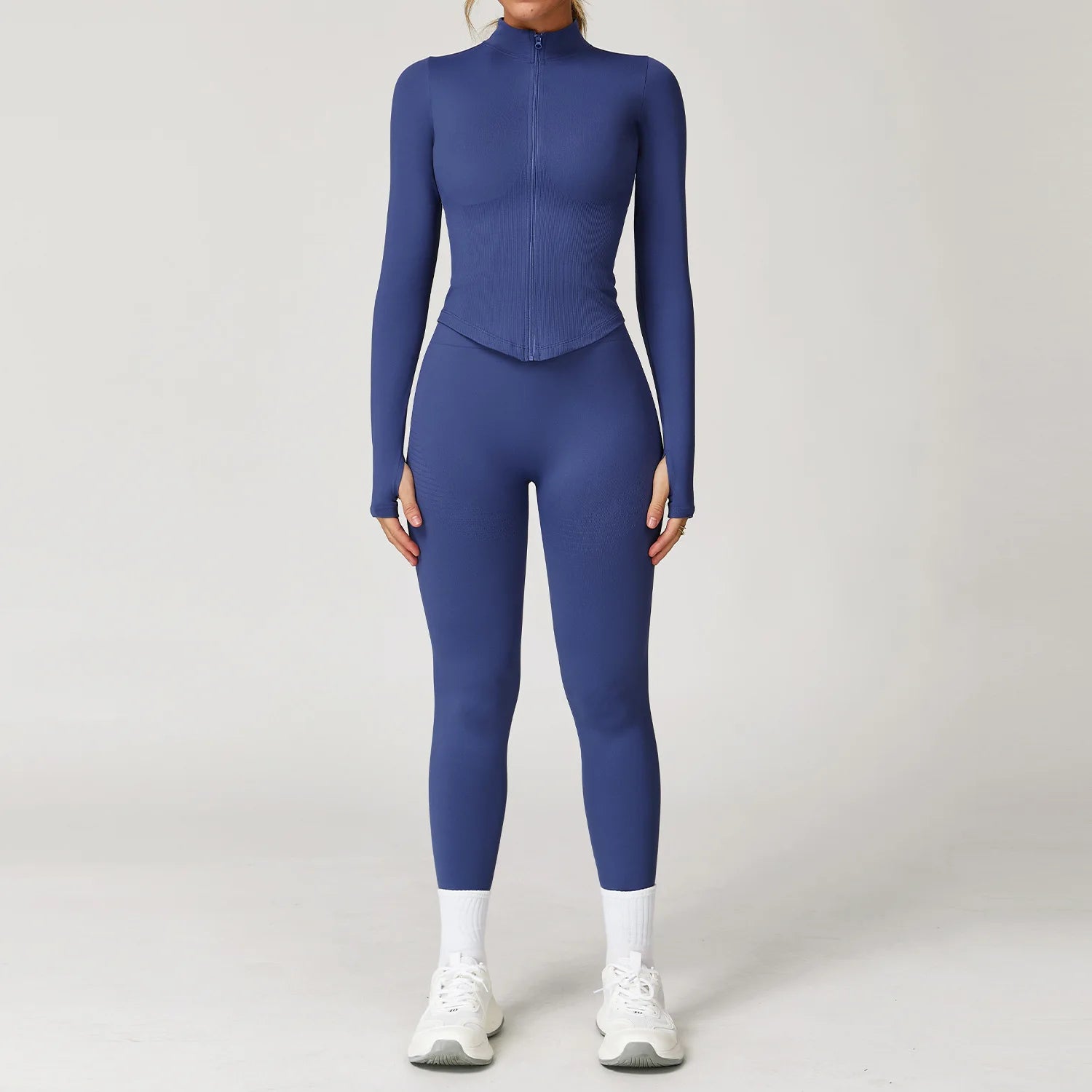 2/3/4PCS Yoga Set Gym Clothes Sportswear Seamless Yoga Suits For Women Fitness Long Sleeved Tracksuits Sports Bra Gym Leggings - ATFH