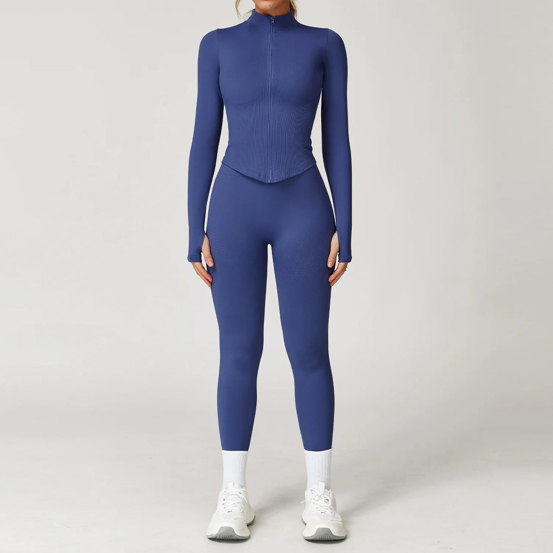 2/3/4PCS Yoga Set Gym Clothes Sportswear Seamless Yoga Suits For Women Fitness Long Sleeved Tracksuits Sports Bra Gym Leggings - ATFH