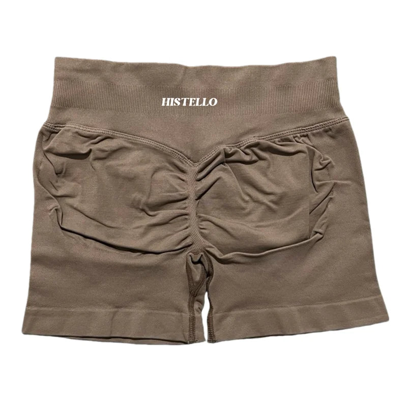 HISTELLO Sports Shorts Df Substitute High Waist Women Yoga Workout Short Seamless Leggings Stretch Fitness Running Gym Shorts Tahsi Fashion House