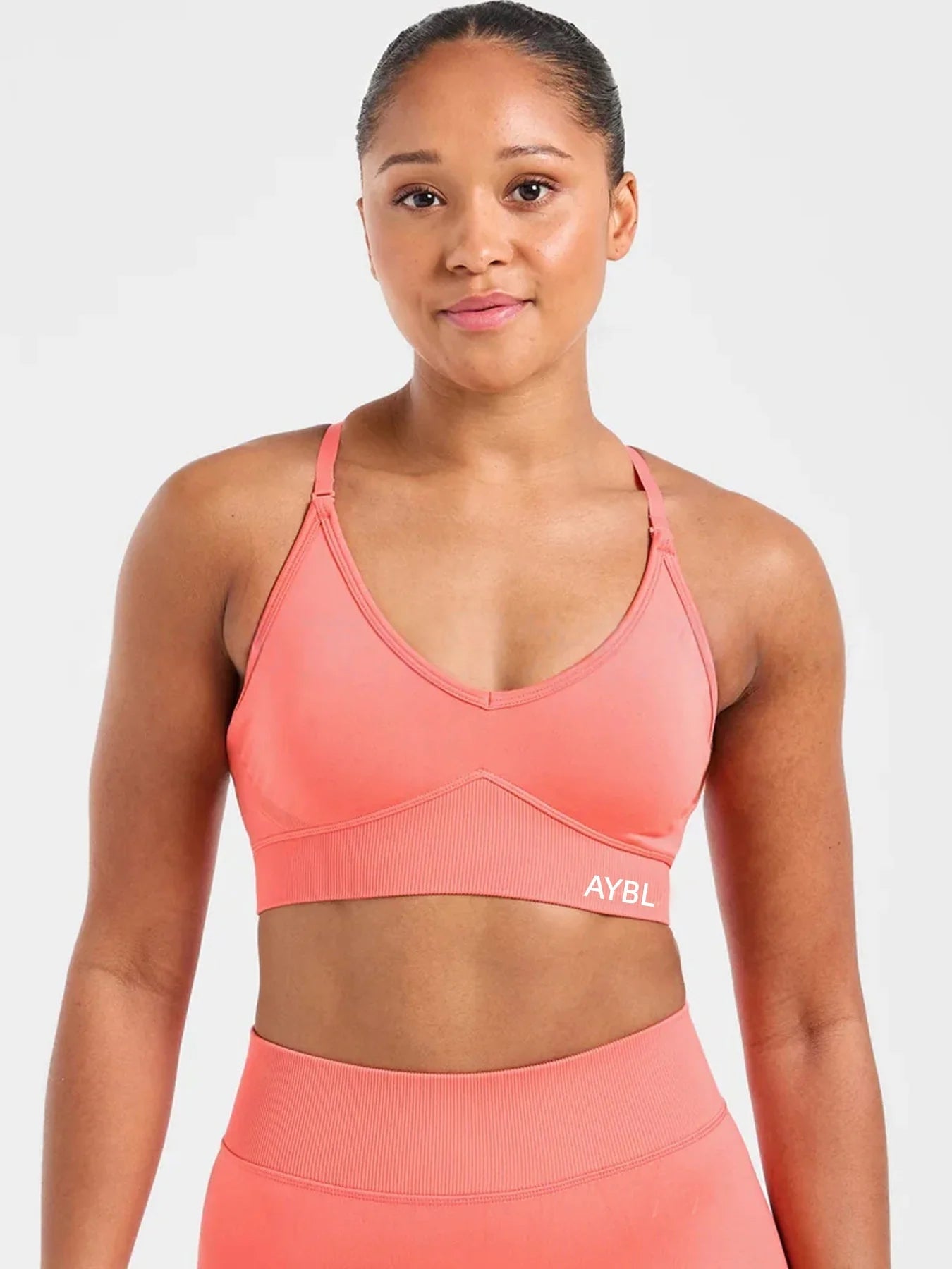 2 Pcs Impact Shorts Women Seamless Sports Yoga Pants Gym Clothes Fitness Workout Adapt Seamless Strappy Sports Bras Set Tahsi Fashion House