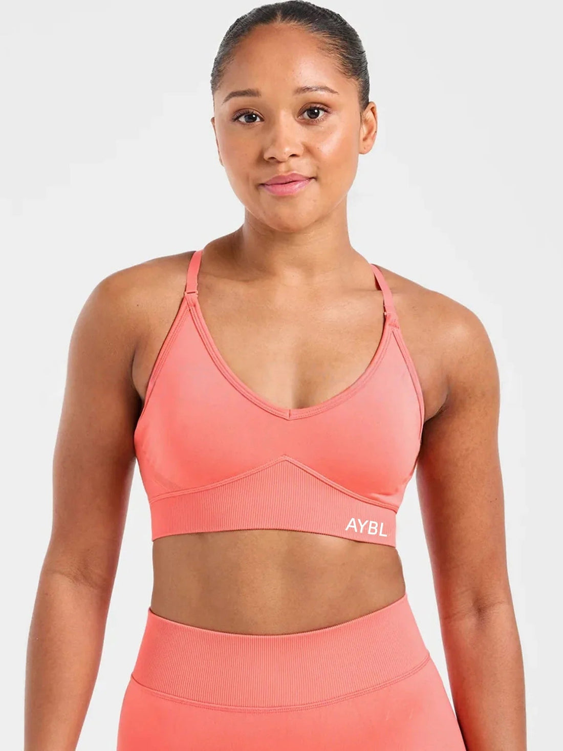 2 Pcs Impact Shorts Women Seamless Sports Yoga Pants Gym Clothes Fitness Workout Adapt Seamless Strappy Sports Bras Set Tahsi Fashion House