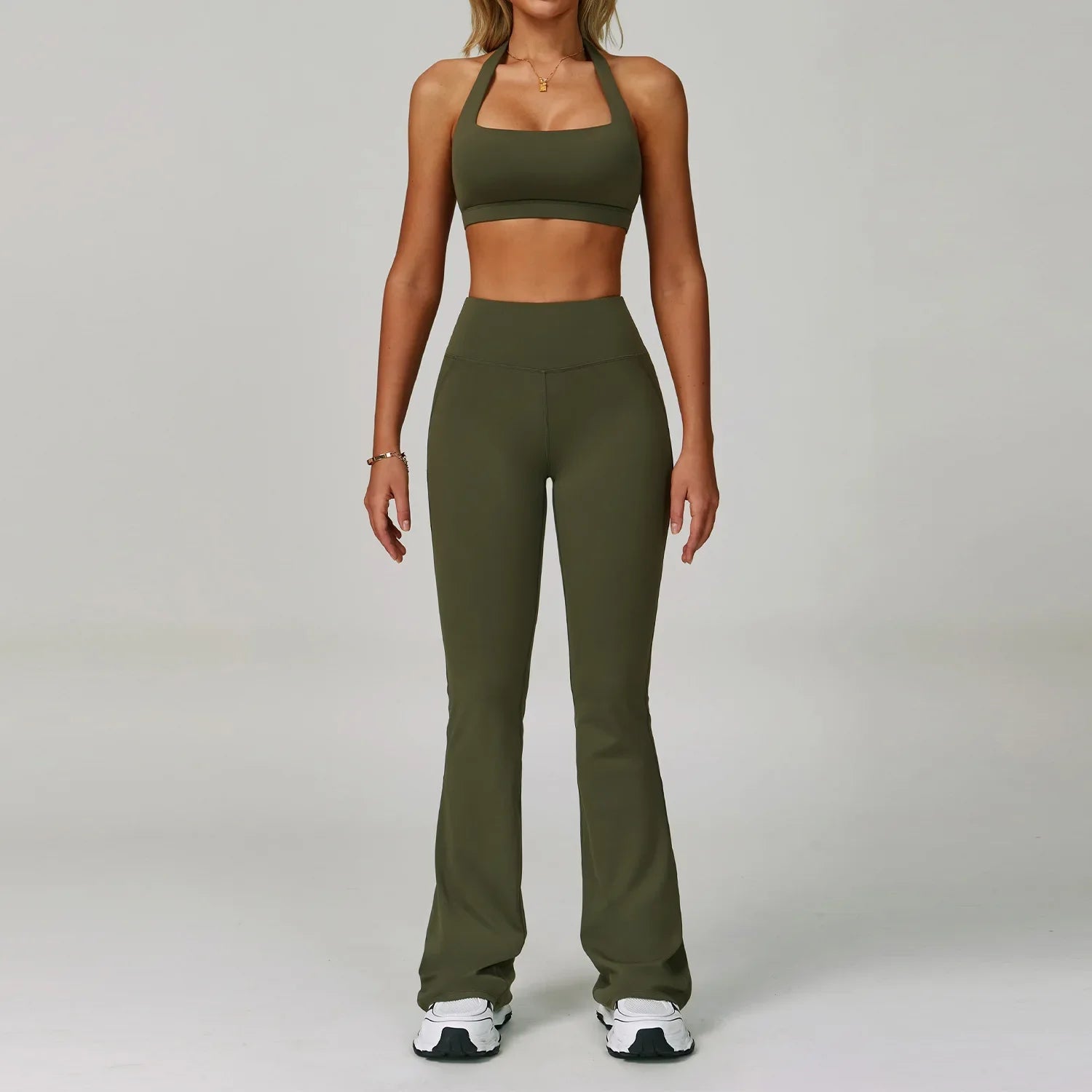 2Pcs Sets Women's Tracksuit Fitness Clothes Yoga Sets Sportswear Workout Bra High Waist Leggings Set Gym Clothing Sports Suits - ATFH