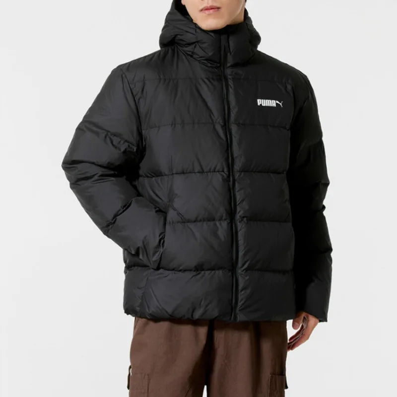 Puma Men's Coat Winter New Thickened Duck Down Warm Water-repellent Hooded Sports Down Jacket 694699-01