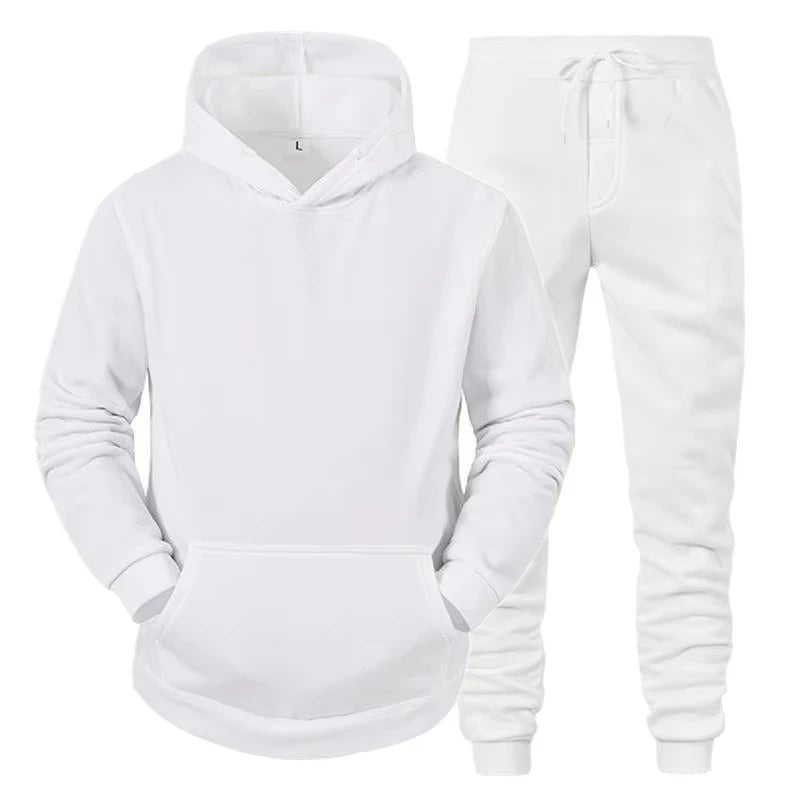 2025 New Men Sportswear Sweater  Hoodies + Pants Sports Clothing Spring Autumn Sets Jogging Trousers Running Male Tracksuits ATFH