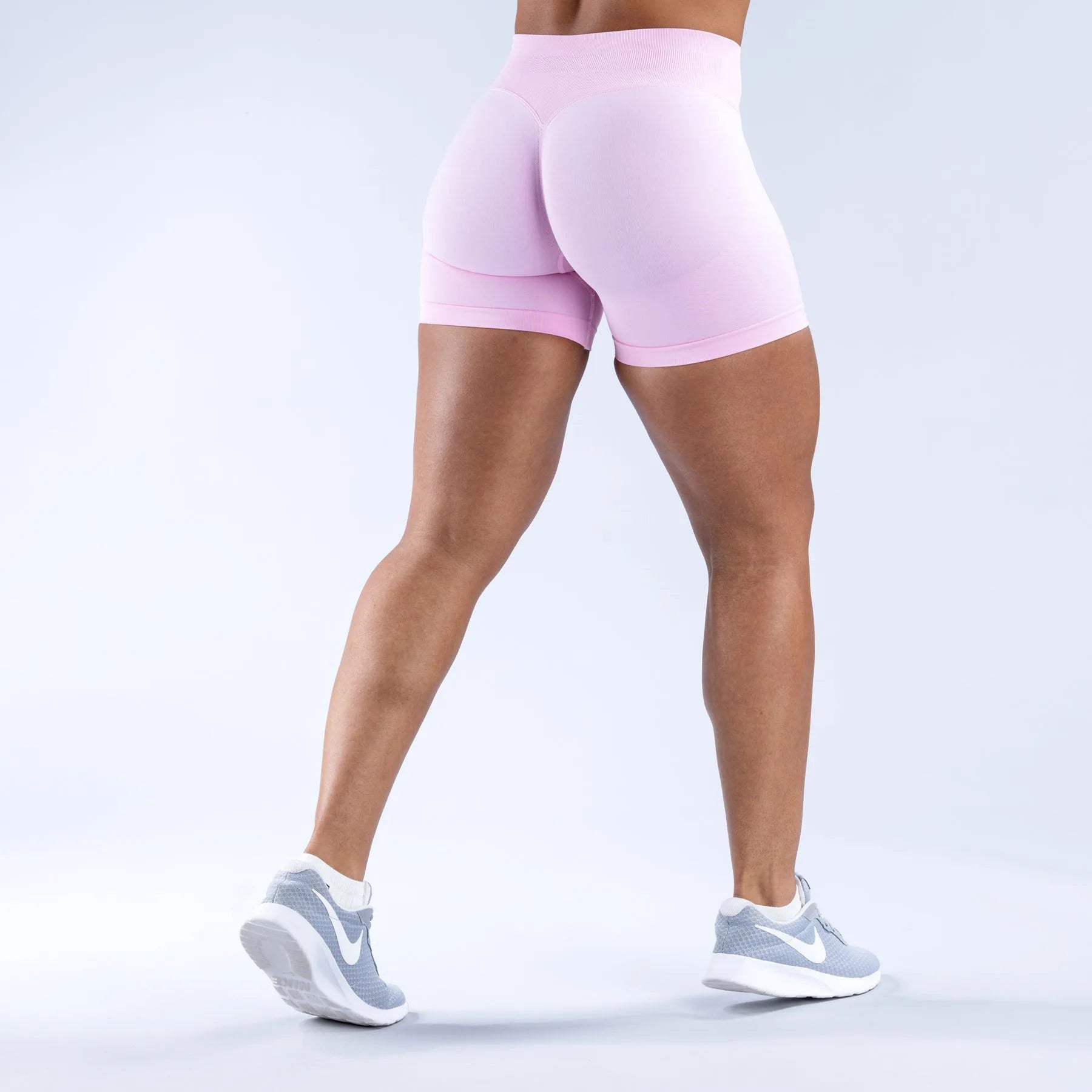 Women's Low-Rise Yoga Pants Three-quarter Length Shorts Tummy Control Workout Leggings Gym Fitness Running Seamless Tights