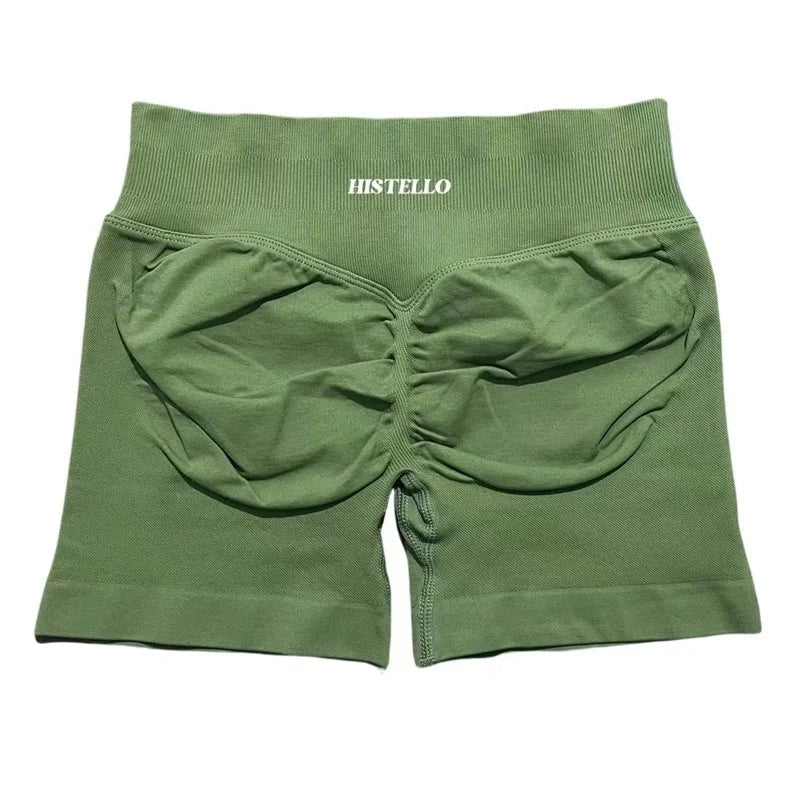 HISTELLO Sports Shorts Df Substitute High Waist Women Yoga Workout Short Seamless Leggings Stretch Fitness Running Gym Shorts Tahsi Fashion House