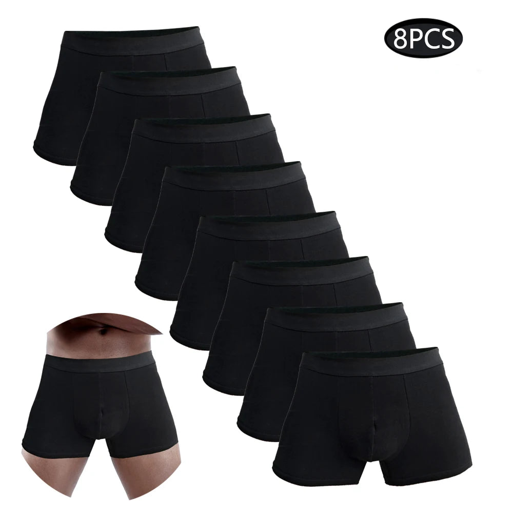 8pcs-Boxers Men Underpants Comfortable Men's Panties Brand Underwear for Man Boxer Shorts Sexy Male Square Trunks Panties