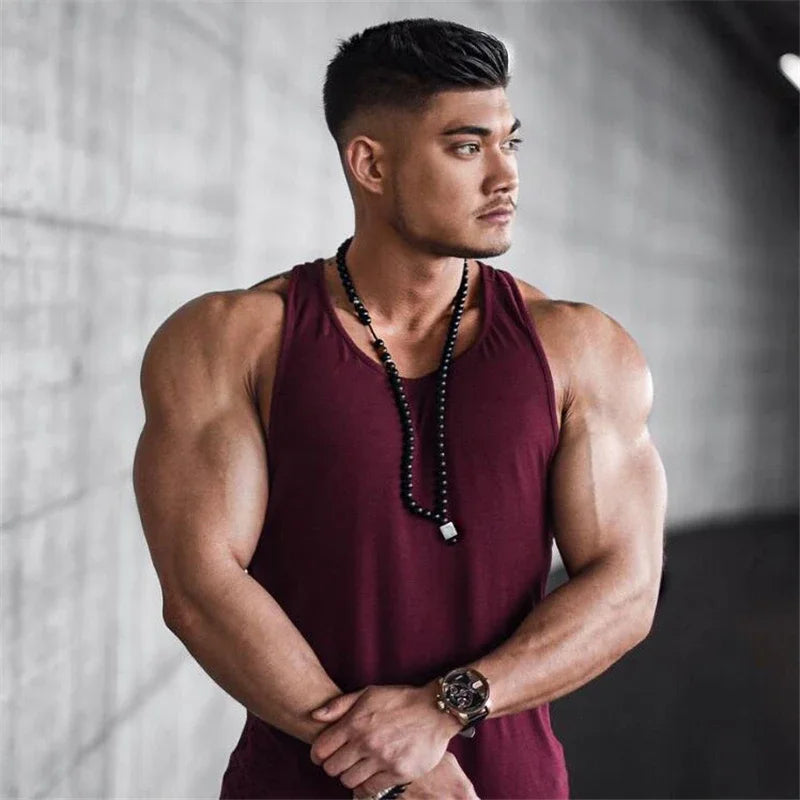 Brand bodybuilding stringer tank top men musculation vest gyms clothing fitness men undershirt solid tanktop blank muscle shirt