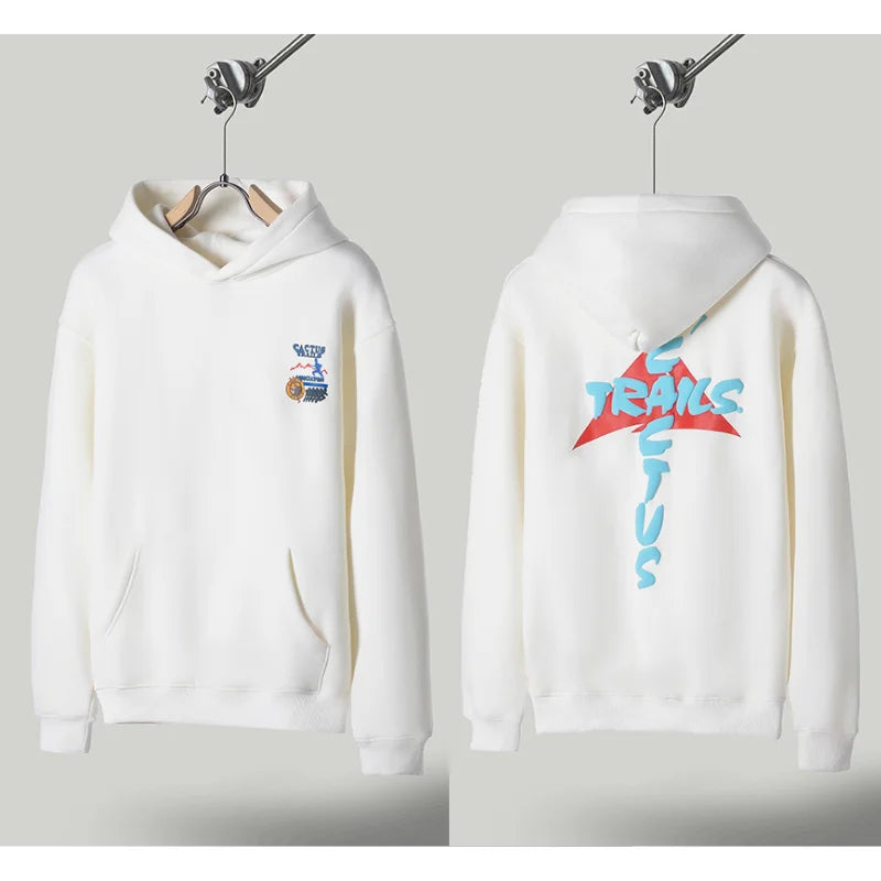 Cactus Jack Hoodies High-quality Casual Loose Skull Print Zipper Hooded Sweatshirt Jackets for Men Women Harajuku Streetwear - ATFH
