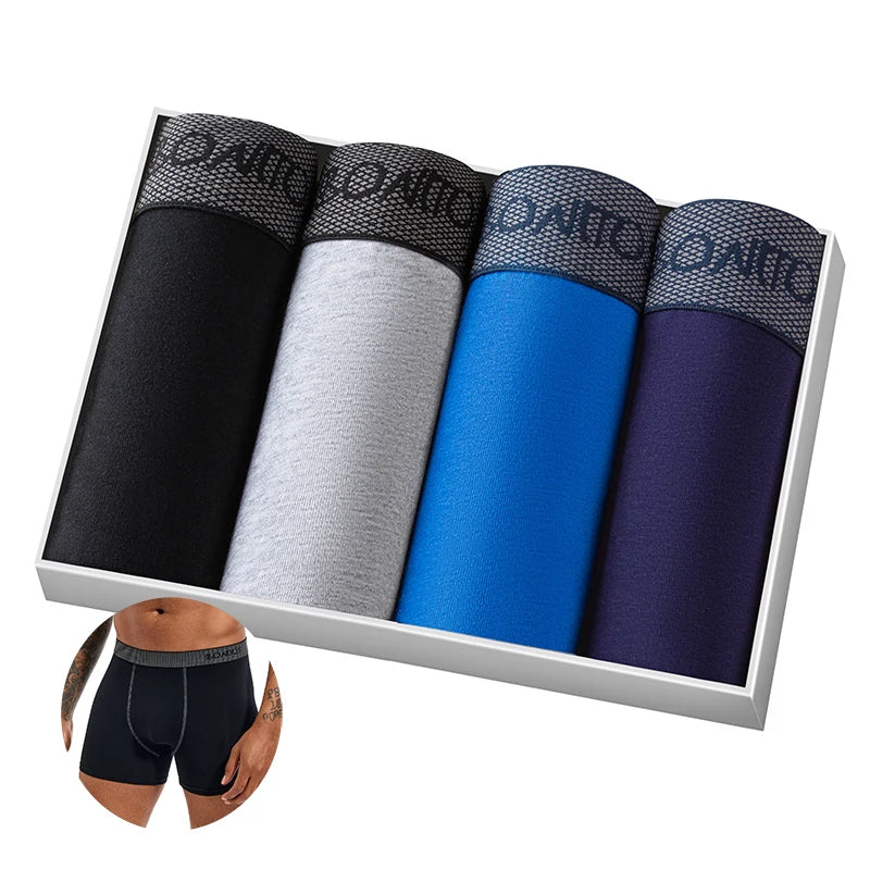 4pcs Cotton Boxers For Man Underwear Slip High Quality Men's Panties Sexy Homme Underpants Boxer Shorts Calecon Trunks