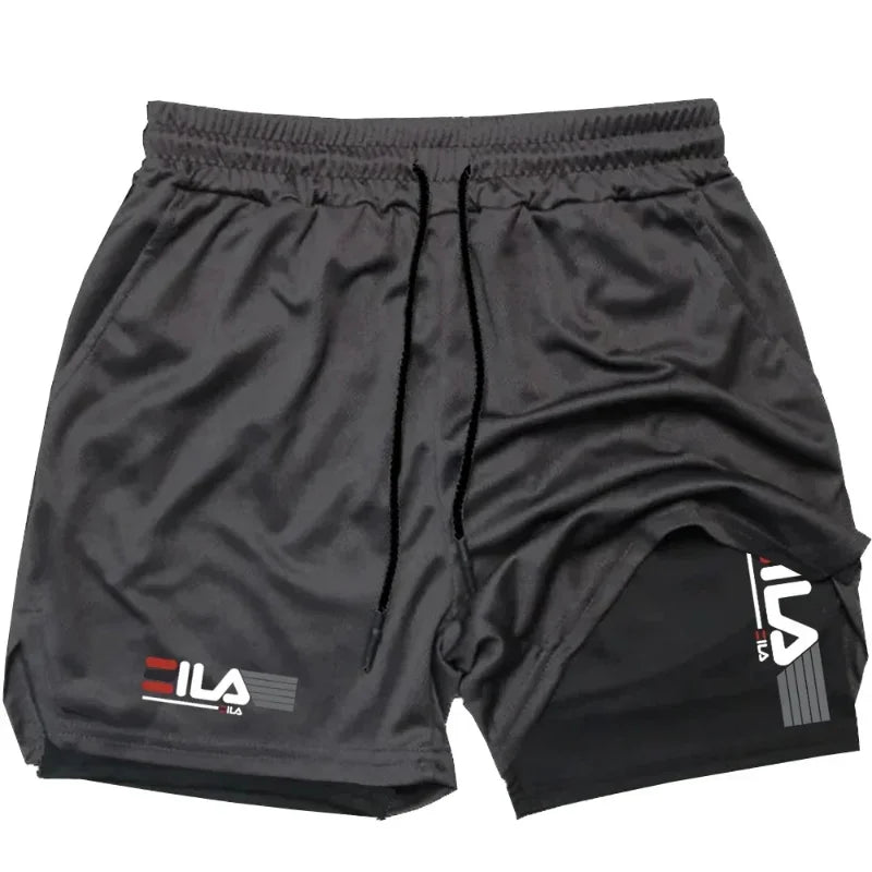 2026 Men's Sports Shorts, Double-layer Quick-Dry Breathable Casual Sportswear, High-Quality Fashion Running Tight Fit Style