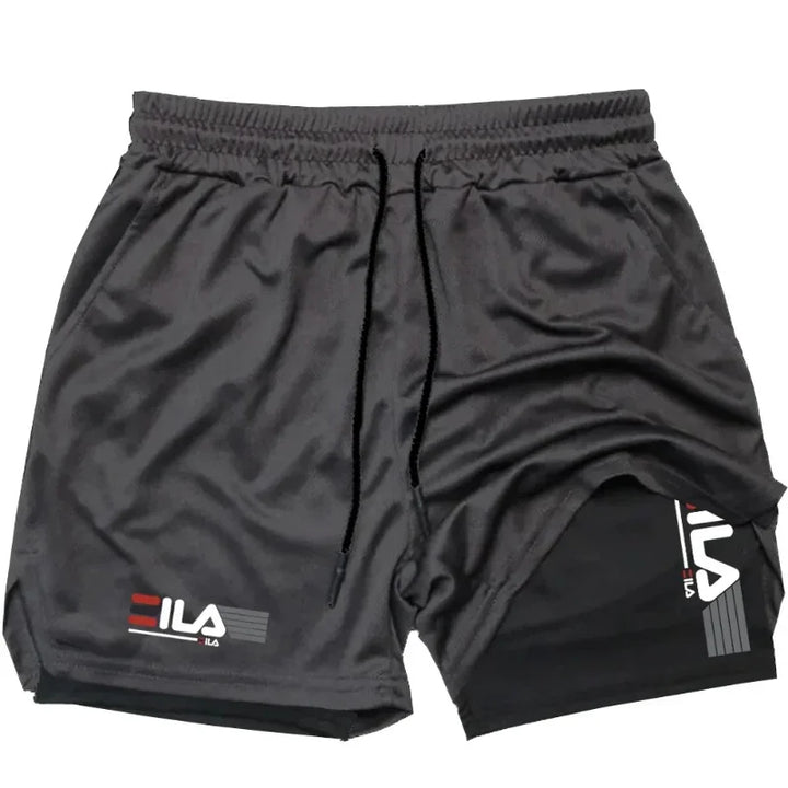 2026 Men's Sports Shorts, Double-layer Quick-Dry Breathable Casual Sportswear, High-Quality Fashion Running Tight Fit Style