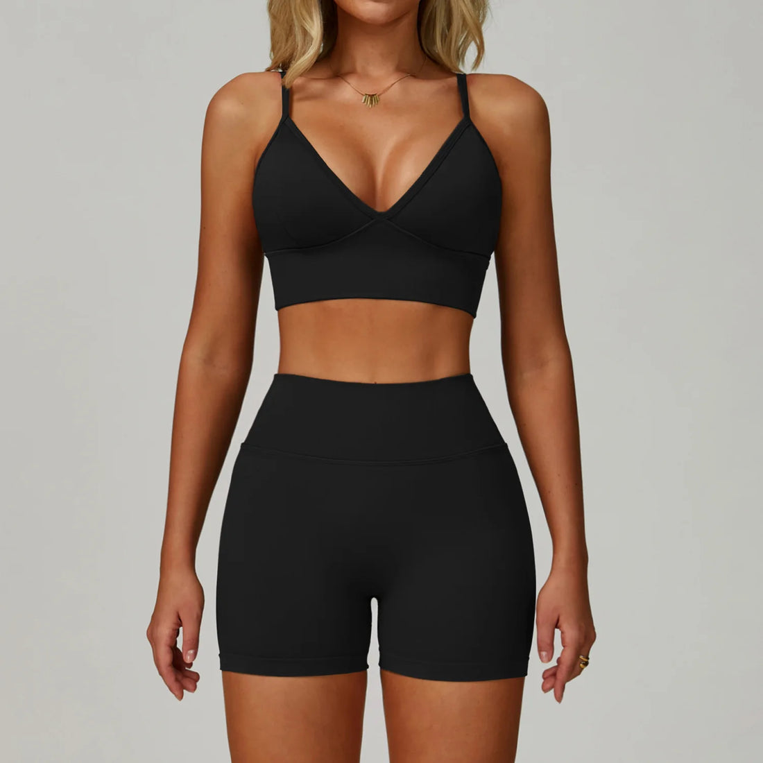 Seamless Yoga Suit 2PCS Sports Set Women Tracksuit Gym Running Workout Clothes Sports Long Sleeve Athletic Wear Yoga Clothing - ATFH