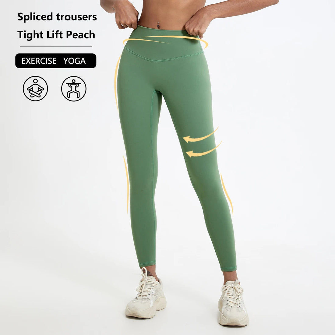 Summer Women's High Waist Sweatpants Hip Lift Tummy Tuck Gym Leggings Female Running Workout Tights Pants Women's Yoga Pants ATFH