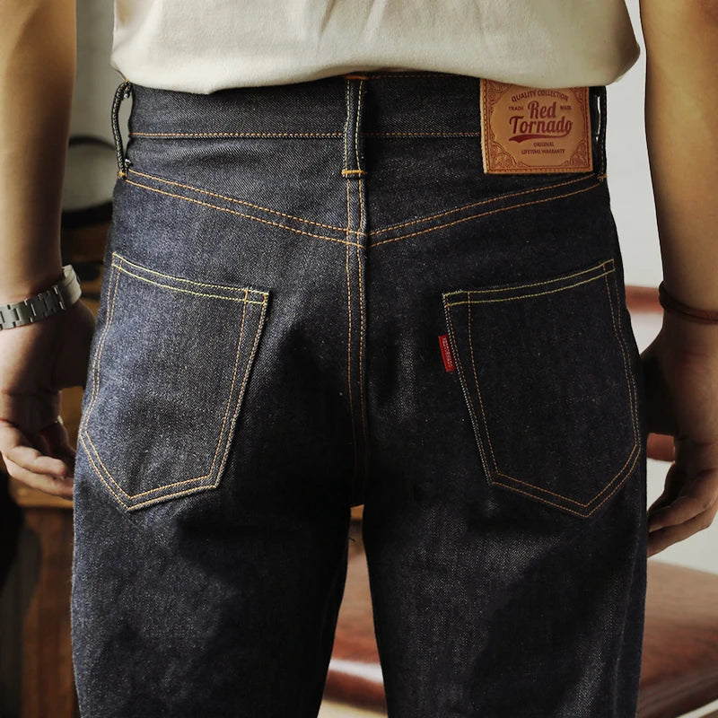 Red Tornado 55501 Relaxed Straight Fit Men's Jeans Raw Selvedge Denim Pants Amekaji ATFH