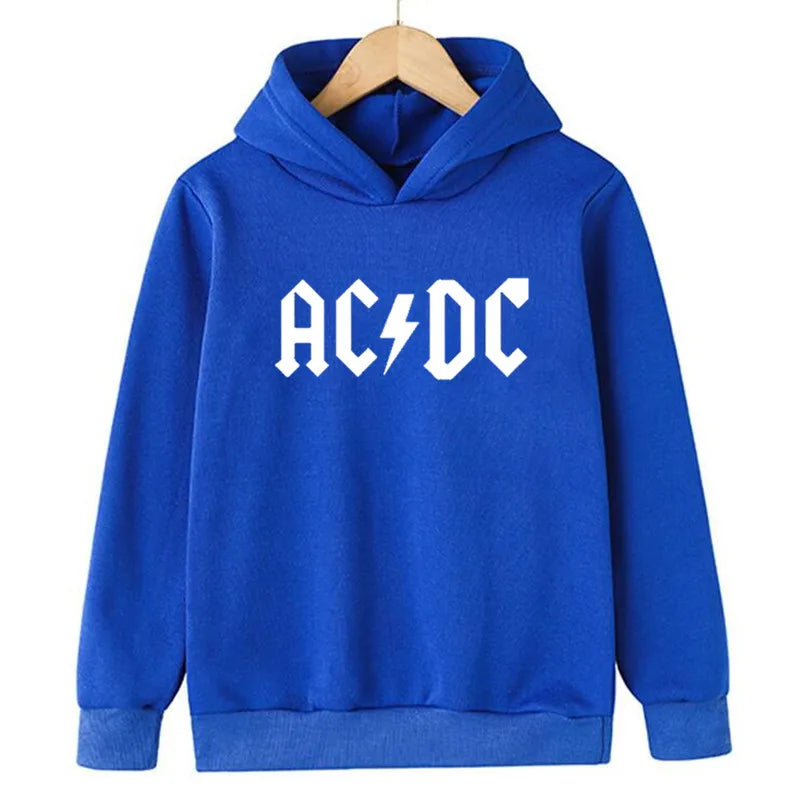 Hip Hop Fashion AC DC Children Hoodies Sweatshirt Autumn Winter Kids Hooded Top Casual Sportswear Boys Girls Hoodie Pullover