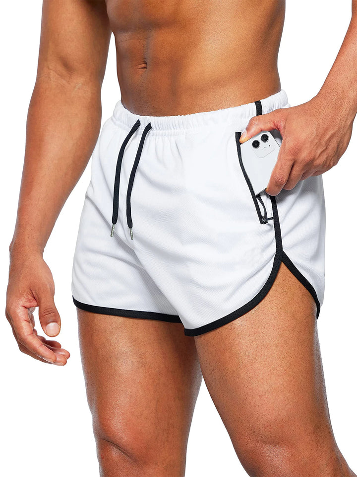 Men's new beach shorts running shorts 3-inch quick drying fitness running fashionable fitness shorts